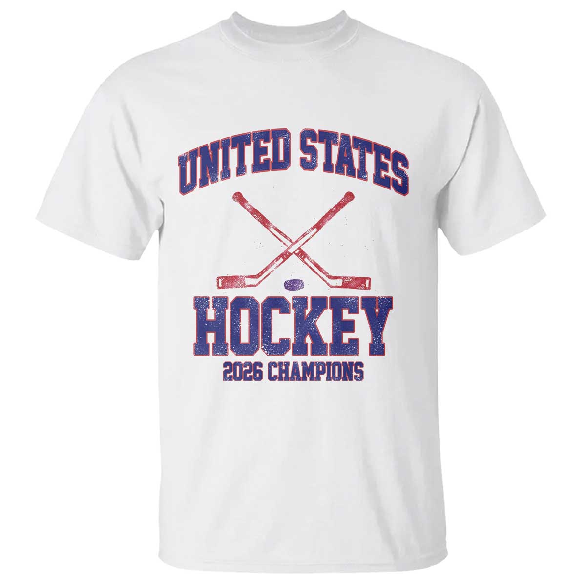 United States Hockey 2026 Champions T Shirt Patriotic USA Ice Hockey Victory Fan