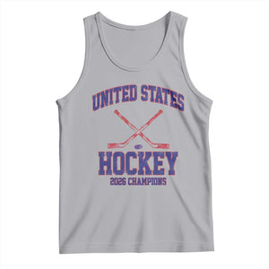 United States Hockey 2026 Champions Tank Top Patriotic USA Ice Hockey Victory Fan TS02 Athletic Heather Print Your Wear