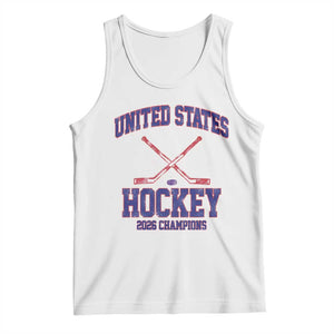 United States Hockey 2026 Champions Tank Top Patriotic USA Ice Hockey Victory Fan TS02 White Print Your Wear