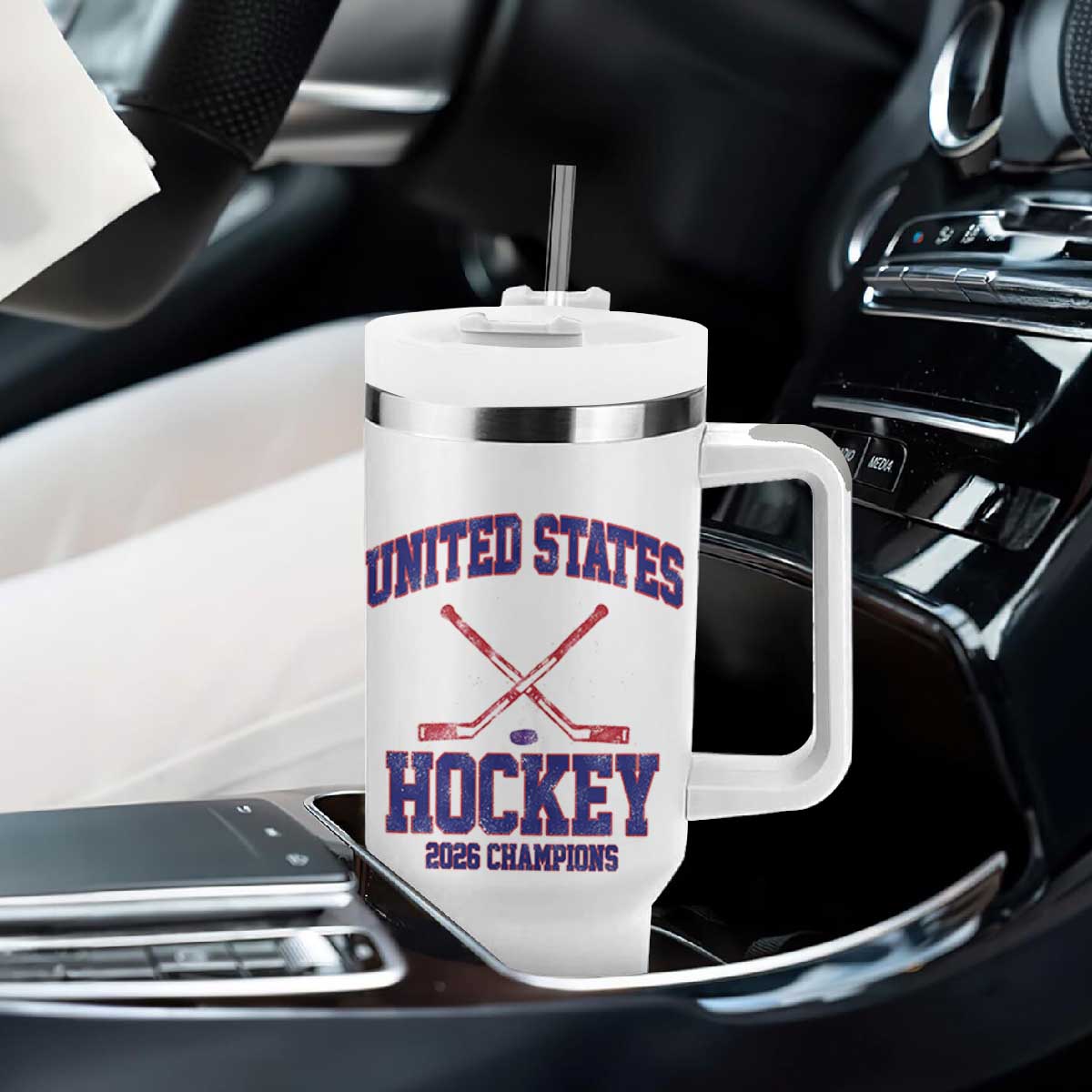 United States Hockey 2026 Champions Tumbler With Handle Patriotic USA Ice Hockey Victory Fan TS02 Print Your Wear
