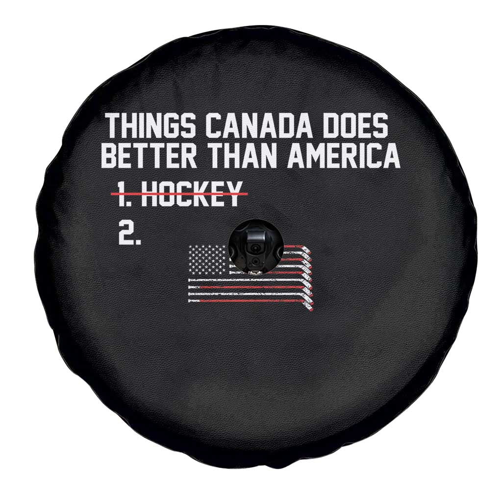 Things Canada Does Better Than America Hockey Joke Spare Tire Cover Funny USA Ice Hockey Rivalry Patriotic