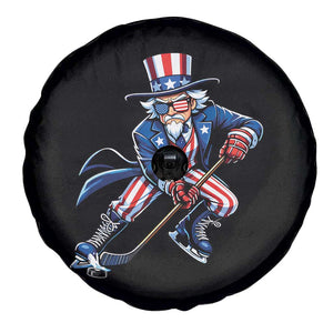 Uncle Sam Playing Hockey Patriotic Graphic Spare Tire Cover Funny USA Ice Hockey American Pride TS02 Print Your Wear