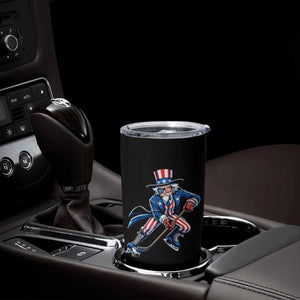 Uncle Sam Playing Hockey Patriotic Graphic Tumbler Cup Funny USA Ice Hockey American Pride TS02 Print Your Wear