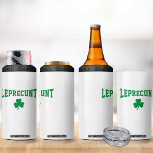 Leprecunt Bold Shamrock Graphic 4 in 1 Can Cooler Tumbler Funny Irish St Patricks Day Party Adult Humor TS02 Print Your Wear