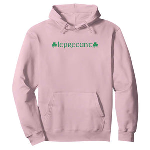 Leprecunt Celtic Style Shamrock Graphic Hoodie Edgy Irish Adult Humor for St Patricks Day TS02 Light Pink Print Your Wear