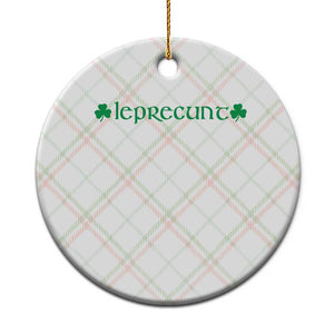 Leprecunt Celtic Style Shamrock Graphic Ceramic Ornament Edgy Irish Adult Humor for St Patricks Day TS02 1pc Christmas Plaid Print Your Wear