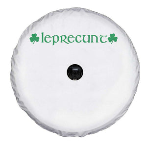 Leprecunt Celtic Style Shamrock Graphic Spare Tire Cover Edgy Irish Adult Humor for St Patricks Day TS02 Print Your Wear