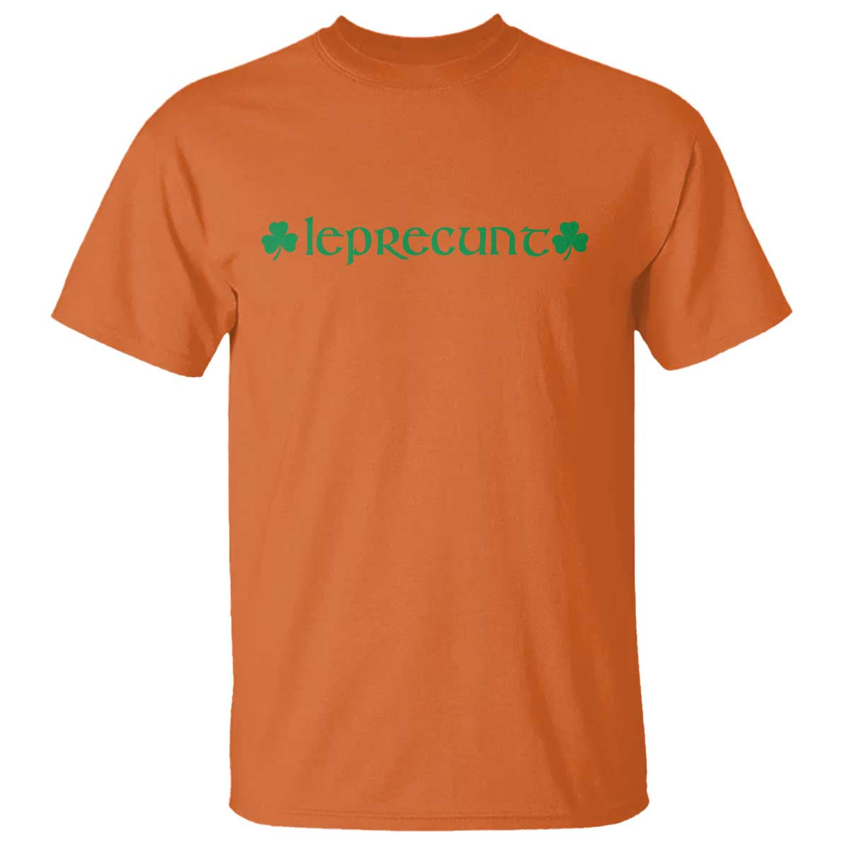 Leprecunt Celtic Style Shamrock Graphic T Shirt Edgy Irish Adult Humor for St Patricks Day