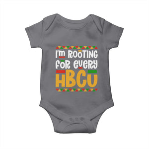 I’m Rooting for Every HBCU Baby Onesie Black Pride Support Alumni Students Culture Lovers TS02 Charcoal Print Your Wear