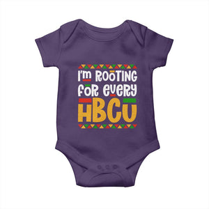 I’m Rooting for Every HBCU Baby Onesie Black Pride Support Alumni Students Culture Lovers TS02 Purple Print Your Wear