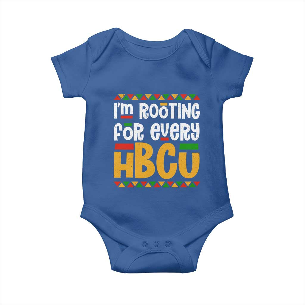 I’m Rooting for Every HBCU Baby Onesie Black Pride Support Alumni Students Culture Lovers TS02 Royal Blue Print Your Wear