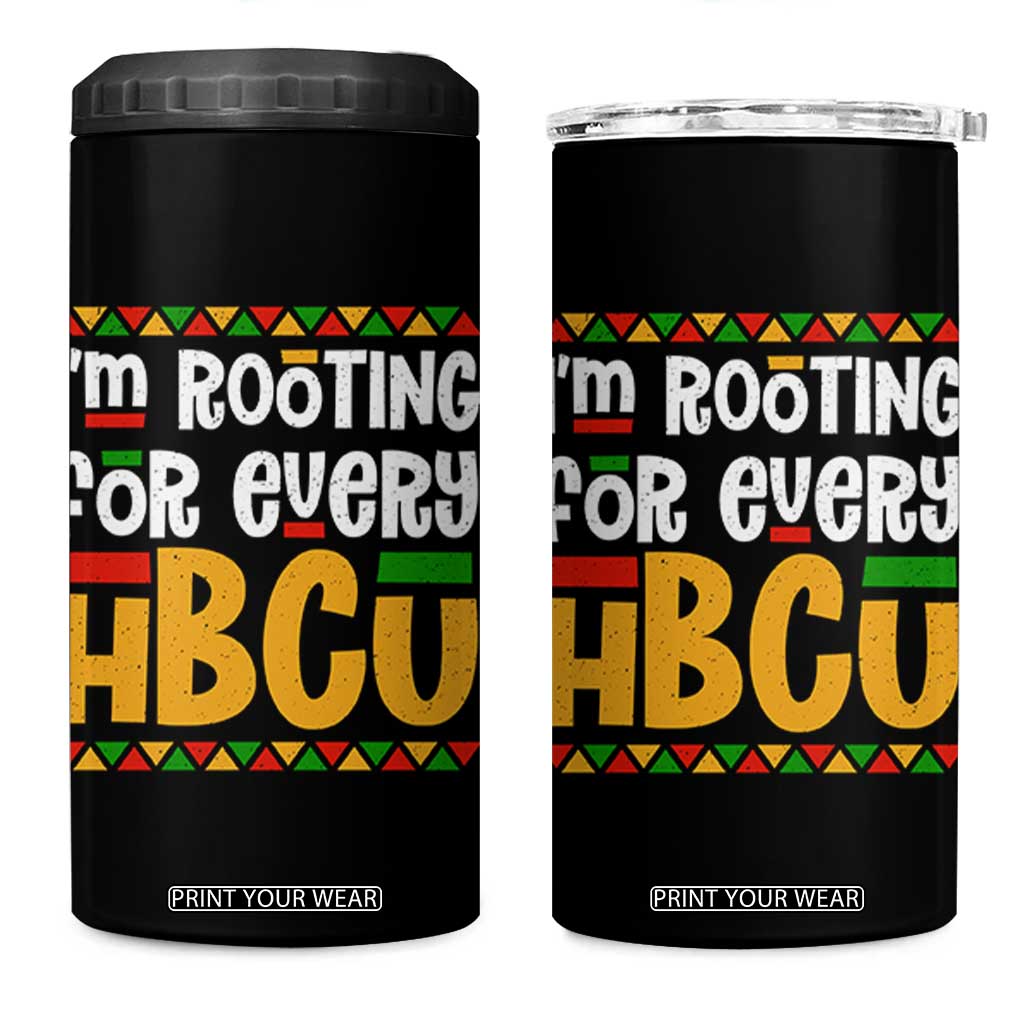 I’m Rooting for Every HBCU 4 in 1 Can Cooler Tumbler Black Pride Support Alumni Students Culture Lovers TS02 One Size: 16 oz Black Print Your Wear