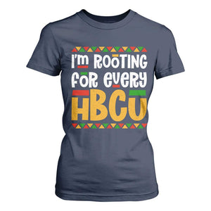 I’m Rooting for Every HBCU T Shirt For Women Black Pride Support Alumni Students Culture Lovers TS02 Navy Print Your Wear