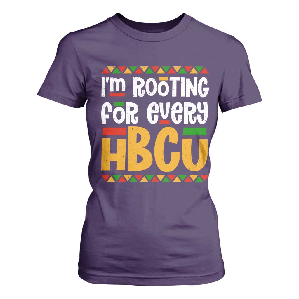 I’m Rooting for Every HBCU T Shirt For Women Black Pride Support Alumni Students Culture Lovers TS02 Purple Print Your Wear