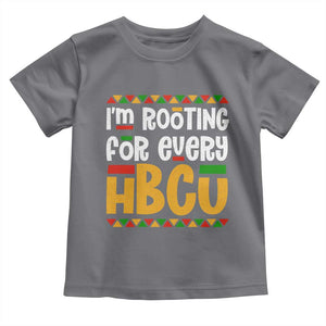 I’m Rooting for Every HBCU Toddler T Shirt Black Pride Support Alumni Students Culture Lovers TS02 Charcoal Print Your Wear