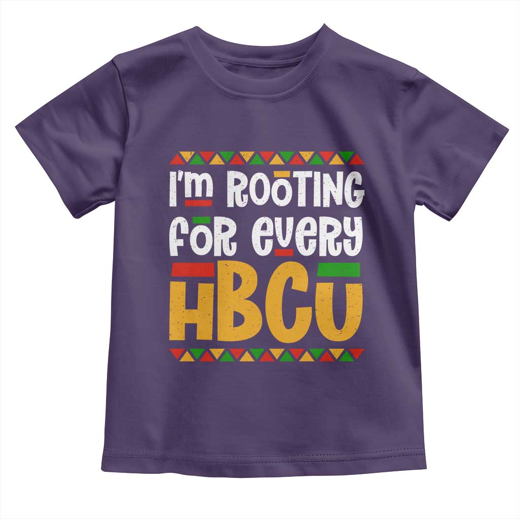 I’m Rooting for Every HBCU Toddler T Shirt Black Pride Support Alumni Students Culture Lovers TS02 Purple Print Your Wear