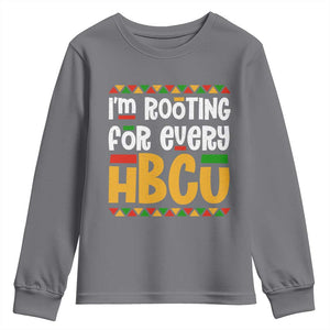 I’m Rooting for Every HBCU Youth Sweatshirt Black Pride Support Alumni Students Culture Lovers TS02 Charcoal Print Your Wear