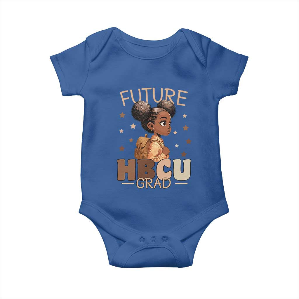 Future HBCU Grad Black Girl Baby Onesie College Bound Pride Black Excellence Supporters TS02 Royal Blue Print Your Wear