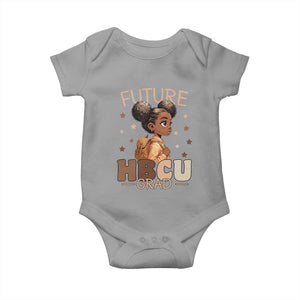 Future HBCU Grad Black Girl Baby Onesie College Bound Pride Black Excellence Supporters TS02 Sport Gray Print Your Wear