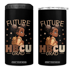 Future HBCU Grad Black Girl 4 in 1 Can Cooler Tumbler College Bound Pride Black Excellence Supporters TS02 One Size: 16 oz Black Print Your Wear