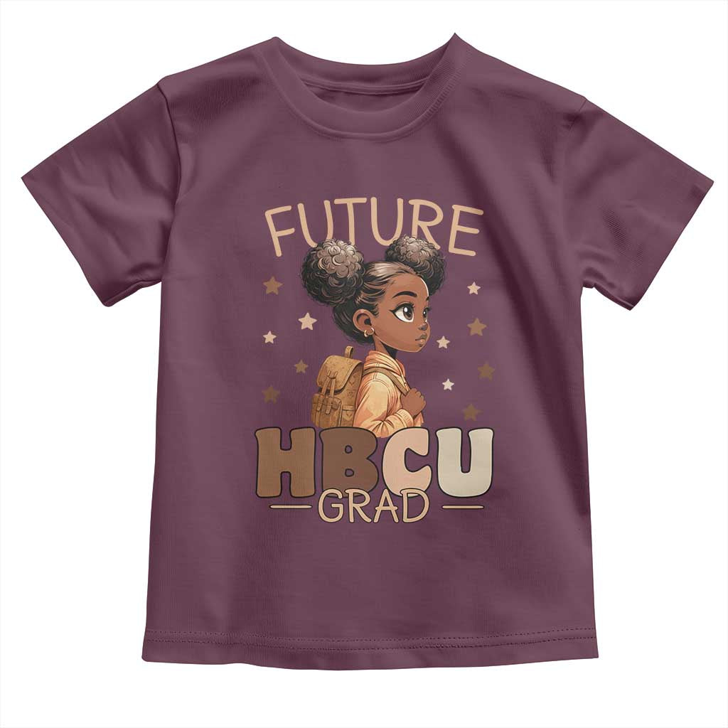 Future HBCU Grad Black Girl Toddler T Shirt College Bound Pride Black Excellence Supporters TS02 Maroon Print Your Wear