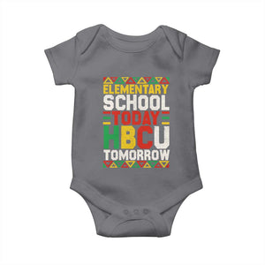 Elementary School Today HBCU Tomorrow Baby Onesie Black Pride College Bound Motivation TS02 Charcoal Print Your Wear