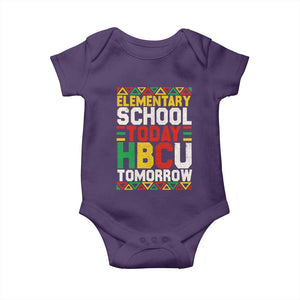 Elementary School Today HBCU Tomorrow Baby Onesie Black Pride College Bound Motivation TS02 Purple Print Your Wear