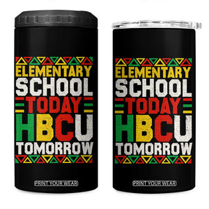 Elementary School Today HBCU Tomorrow 4 in 1 Can Cooler Tumbler Black Pride College Bound Motivation TS02 One Size: 16 oz Black Print Your Wear