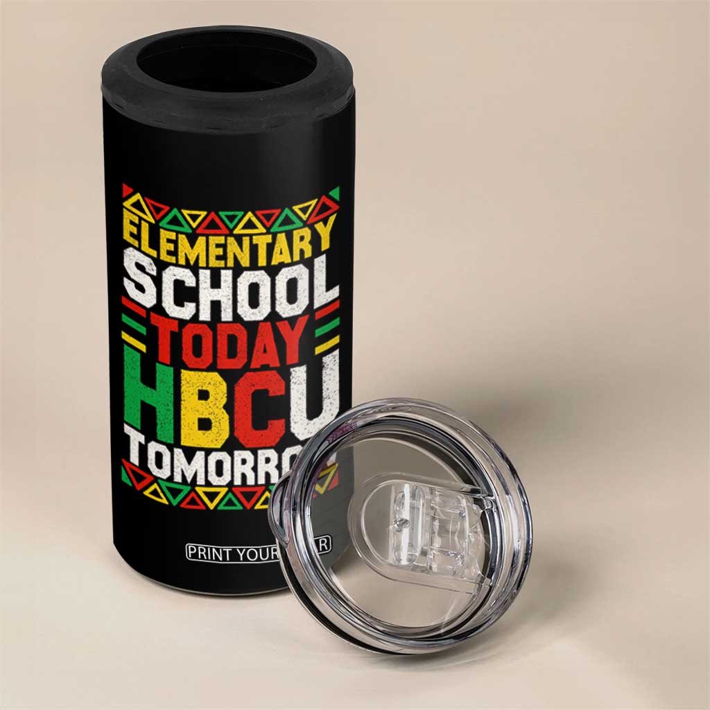 Elementary School Today HBCU Tomorrow 4 in 1 Can Cooler Tumbler Black Pride College Bound Motivation TS02 Print Your Wear