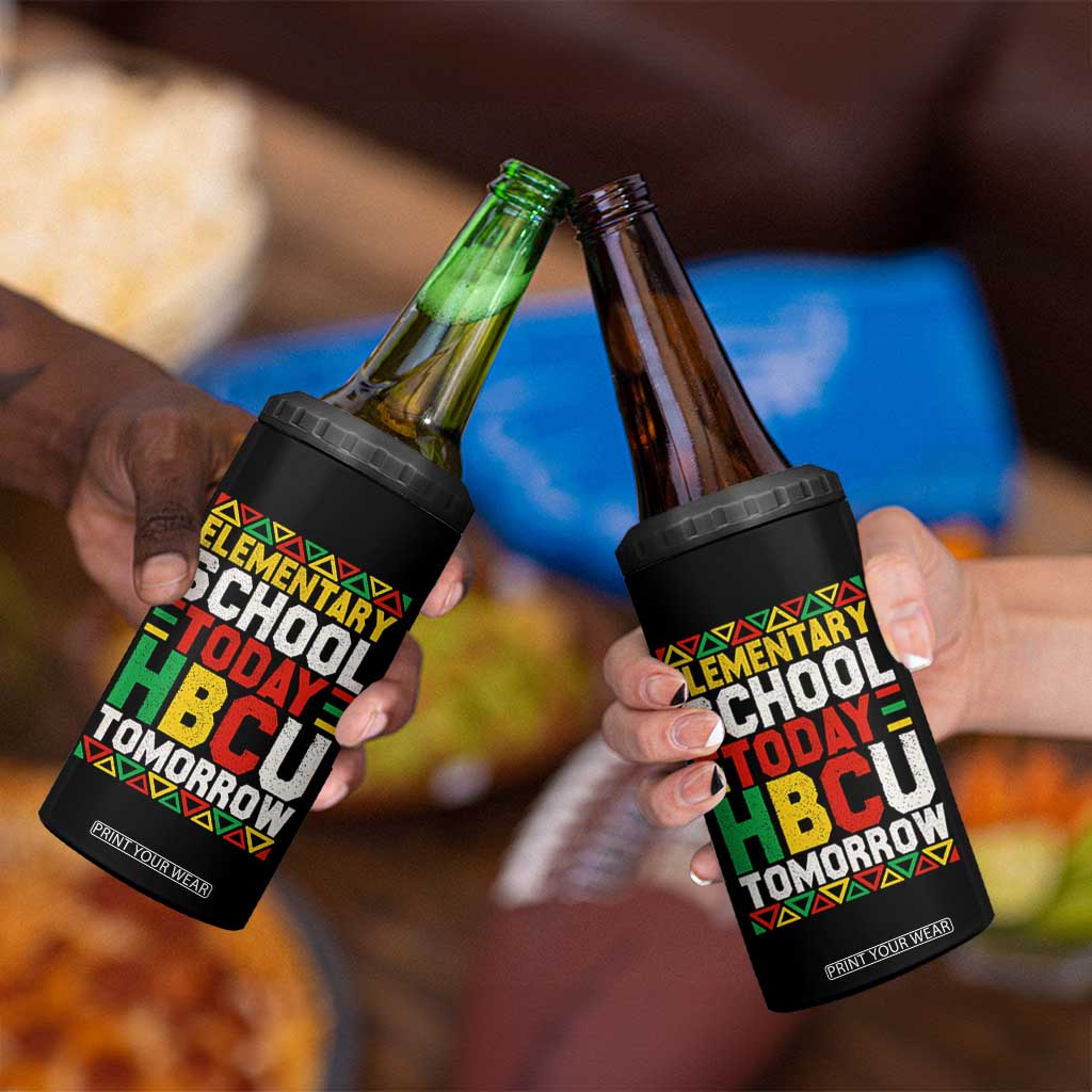 Elementary School Today HBCU Tomorrow 4 in 1 Can Cooler Tumbler Black Pride College Bound Motivation TS02 Print Your Wear