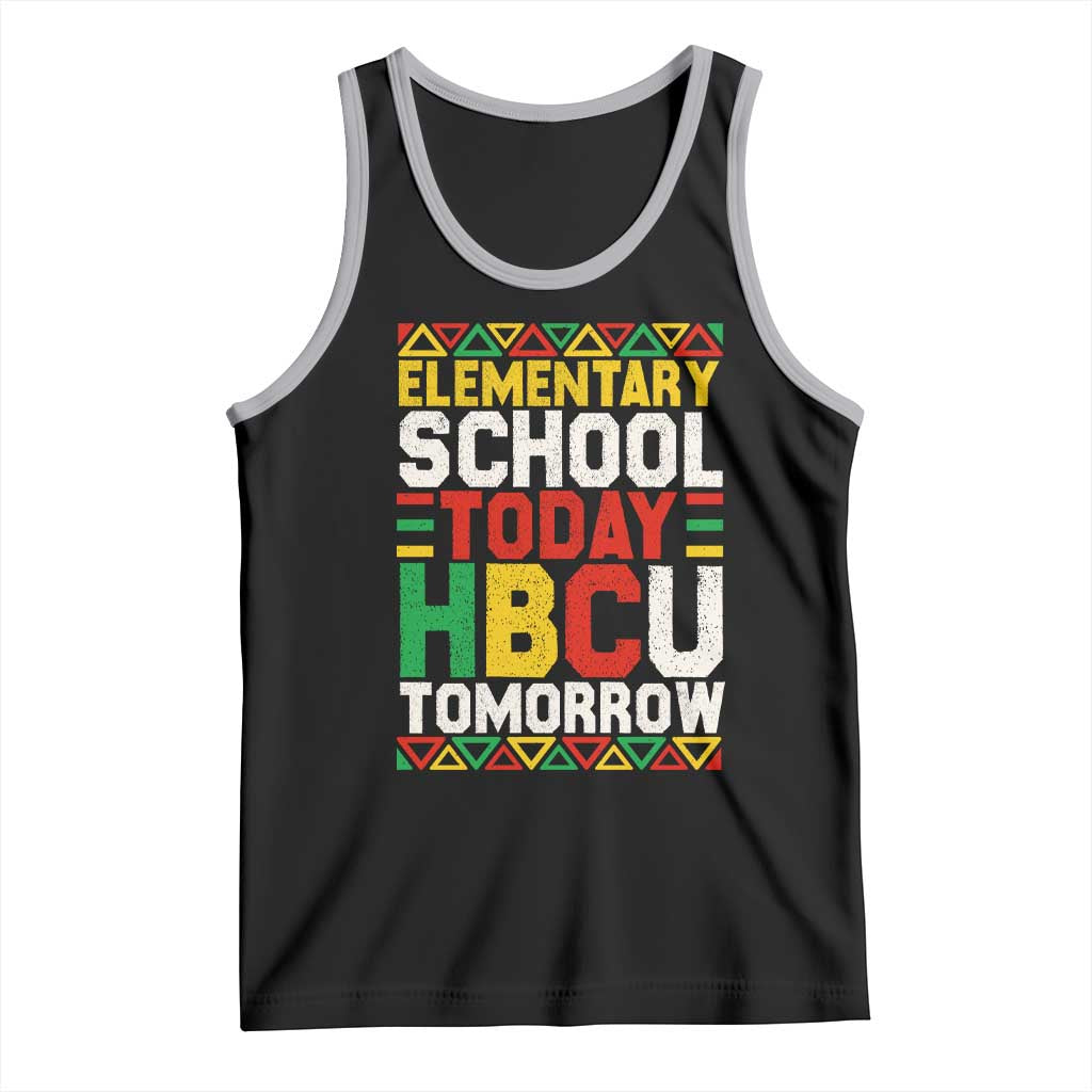 Elementary School Today HBCU Tomorrow Tank Top Black Pride College Bound Motivation TS02 Black Athletic Heather Print Your Wear