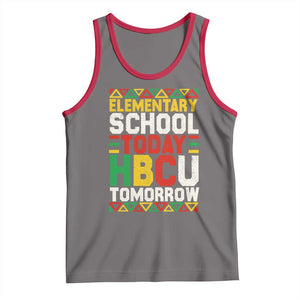 Elementary School Today HBCU Tomorrow Tank Top Black Pride College Bound Motivation TS02 Deep Heather Red Print Your Wear