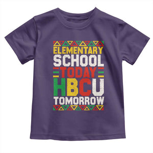 Elementary School Today HBCU Tomorrow Toddler T Shirt Black Pride College Bound Motivation TS02 Purple Print Your Wear