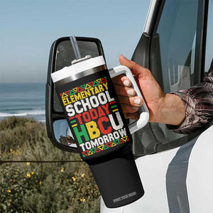 Elementary School Today HBCU Tomorrow Tumbler With Handle Black Pride College Bound Motivation TS02 Print Your Wear