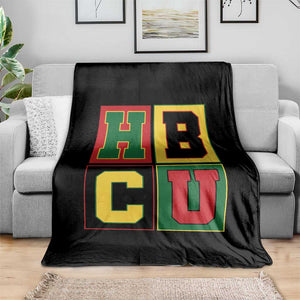 HBCU Block Letter Pride Graphic Throw Blanket College Support Statement Black Excellence TS02 Print Your Wear