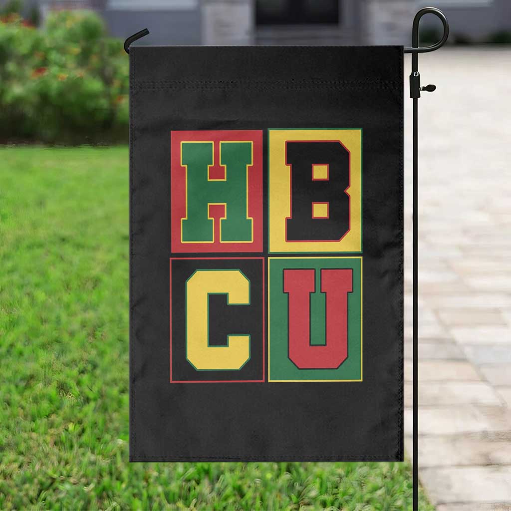 HBCU Block Letter Pride Graphic Garden Flag College Support Statement Black Excellence TS02 Print Your Wear