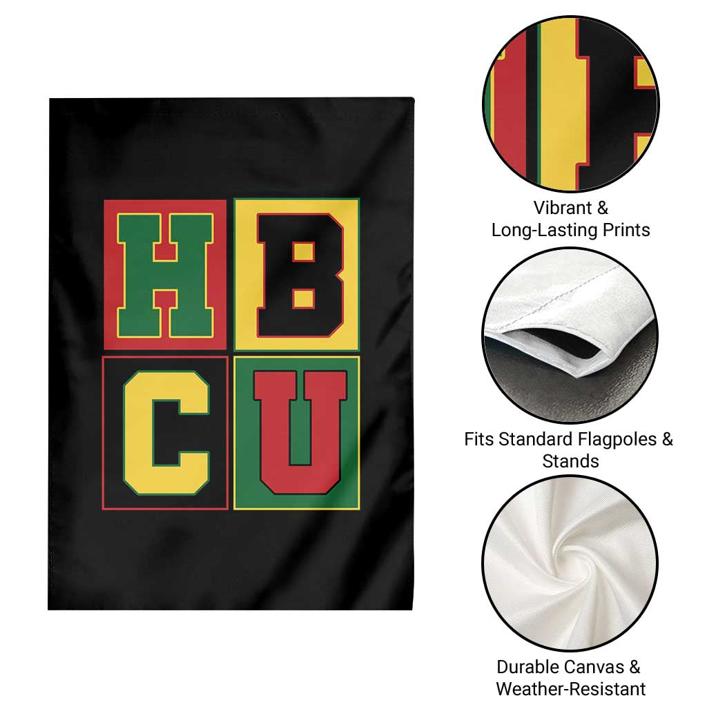 HBCU Block Letter Pride Graphic Garden Flag College Support Statement Black Excellence TS02 Print Your Wear