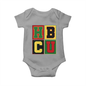 HBCU Block Letter Pride Graphic Baby Onesie College Support Statement Black Excellence TS02 Sport Gray Print Your Wear