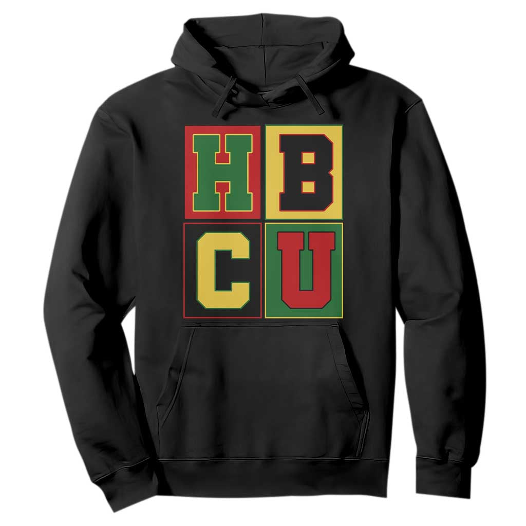 HBCU Block Letter Pride Graphic Hoodie College Support Statement Black Excellence TS02 Black Print Your Wear
