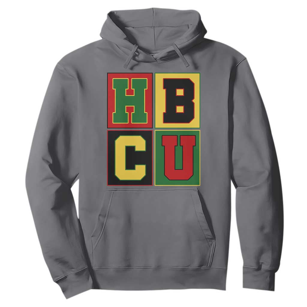 HBCU Block Letter Pride Graphic Hoodie College Support Statement Black Excellence TS02 Charcoal Print Your Wear