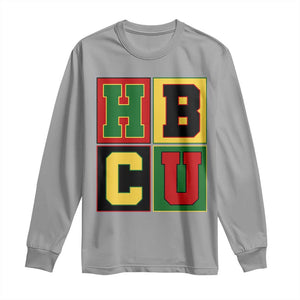 HBCU Block Letter Pride Graphic Long Sleeve Shirt College Support Statement Black Excellence TS02 Sport Gray Print Your Wear