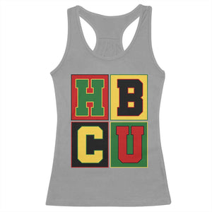 HBCU Block Letter Pride Graphic Racerback Tank Top College Support Statement Black Excellence TS02 Sport Gray Print Your Wear