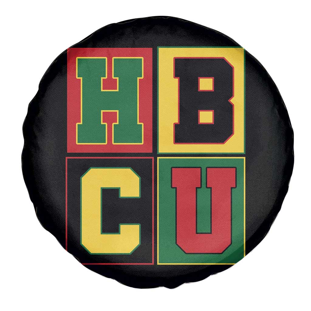 HBCU Block Letter Pride Graphic Spare Tire Cover College Support Statement Black Excellence TS02 Print Your Wear