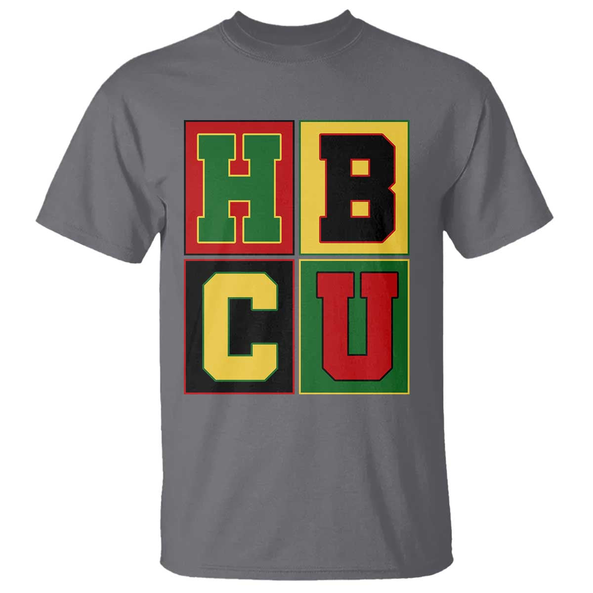 HBCU Block Letter Pride Graphic T Shirt College Support Statement Black Excellence TS02 Charcoal Print Your Wear