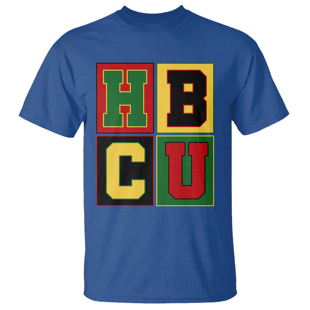 HBCU Block Letter Pride Graphic T Shirt College Support Statement Black Excellence TS02 Royal Blue Print Your Wear