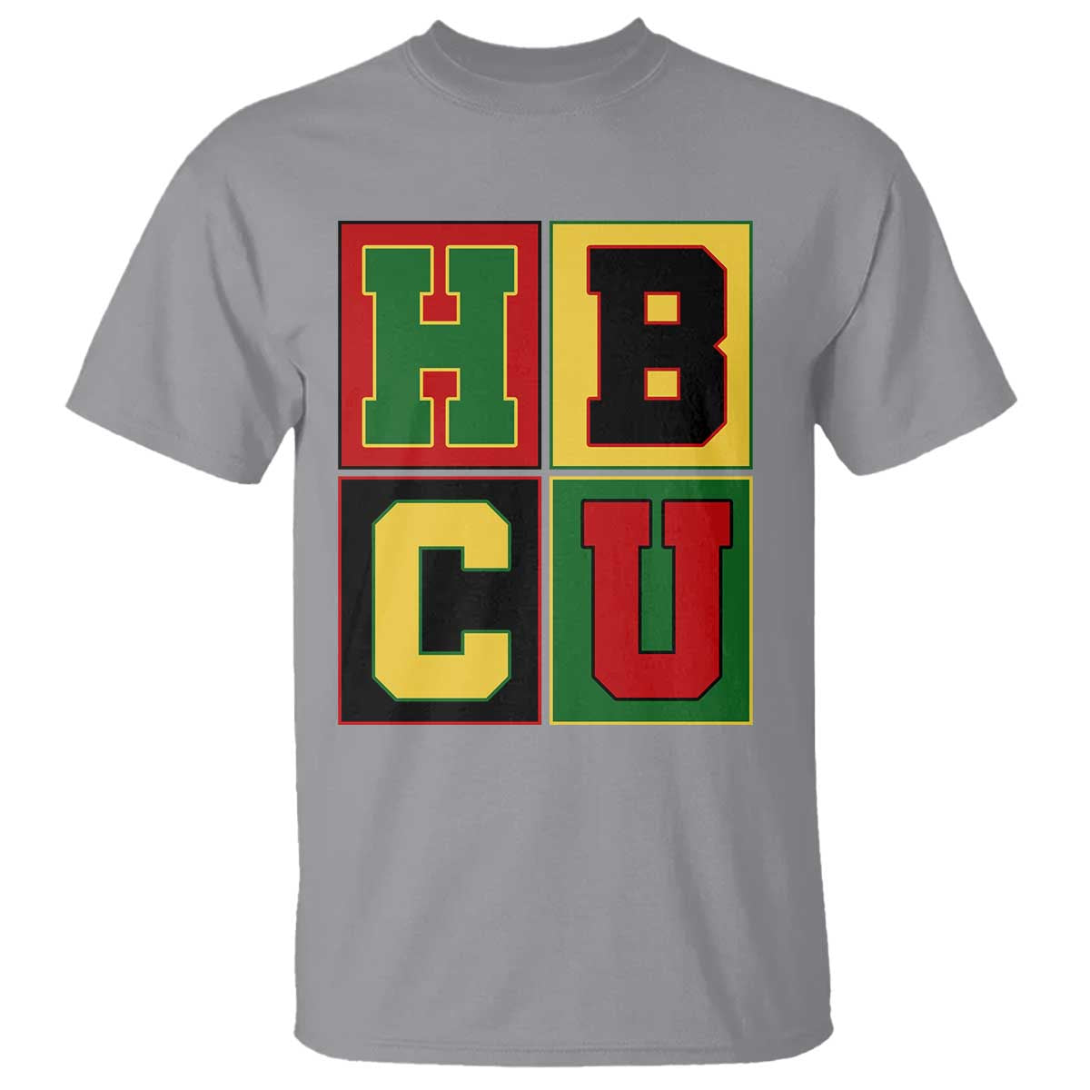 HBCU Block Letter Pride Graphic T Shirt College Support Statement Black Excellence TS02 Sport Gray Print Your Wear