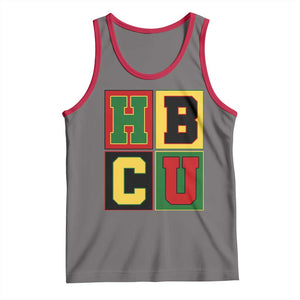 HBCU Block Letter Pride Graphic Tank Top College Support Statement Black Excellence TS02 Deep Heather Red Print Your Wear