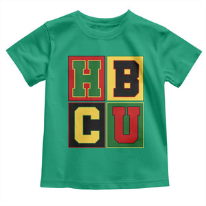 HBCU Block Letter Pride Graphic Toddler T Shirt College Support Statement Black Excellence TS02 Irish Green Print Your Wear