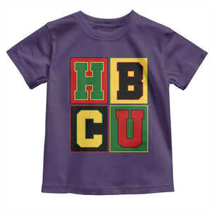 HBCU Block Letter Pride Graphic Toddler T Shirt College Support Statement Black Excellence TS02 Purple Print Your Wear