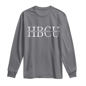 HBCU Pride Classic Statement Long Sleeve Shirt Minimalist Black Excellence and History TS02 Charcoal Print Your Wear
